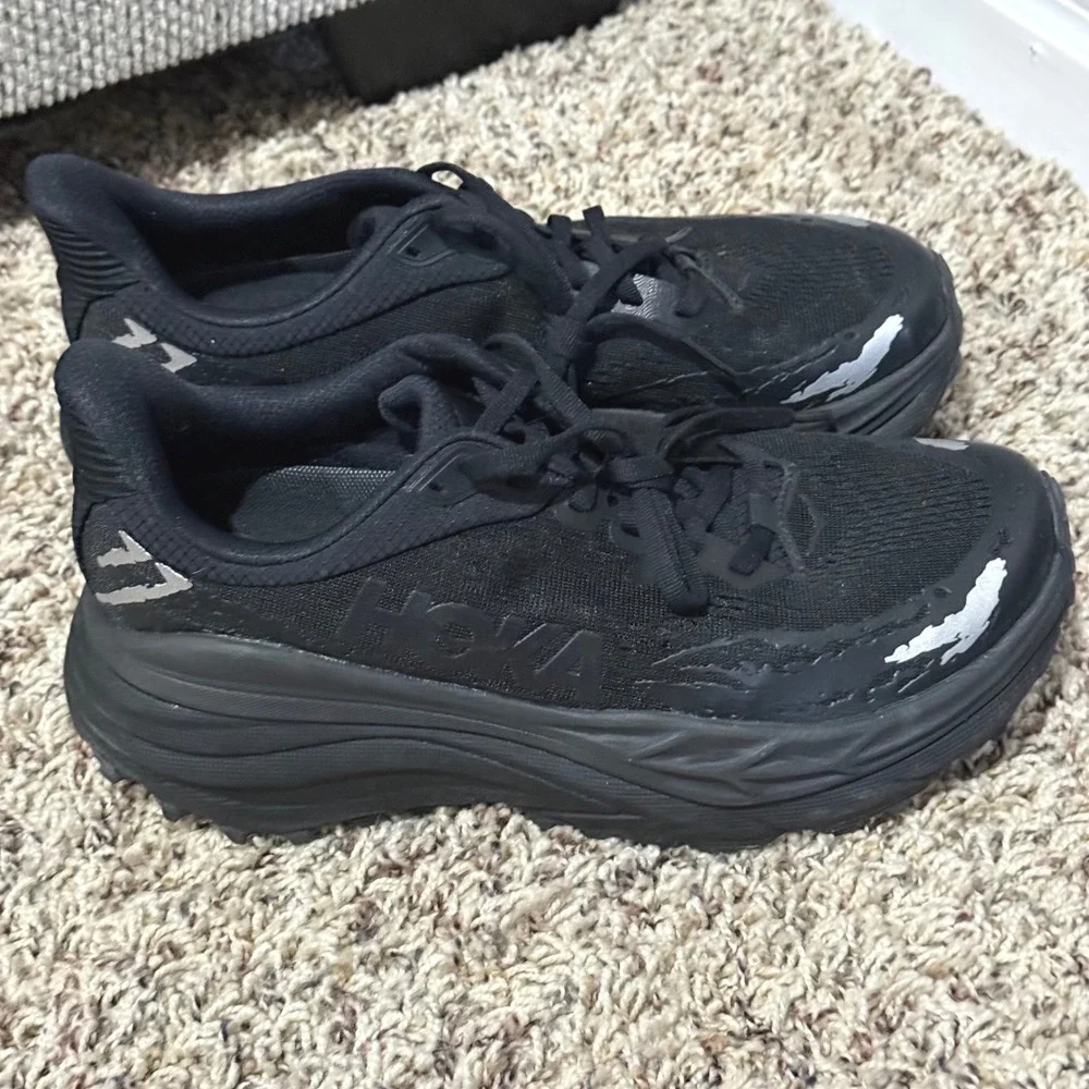 Hoka Stinson 7 Men 8.5 Black Black Running Shoes 1141531 BBLC Low Top Sneaker